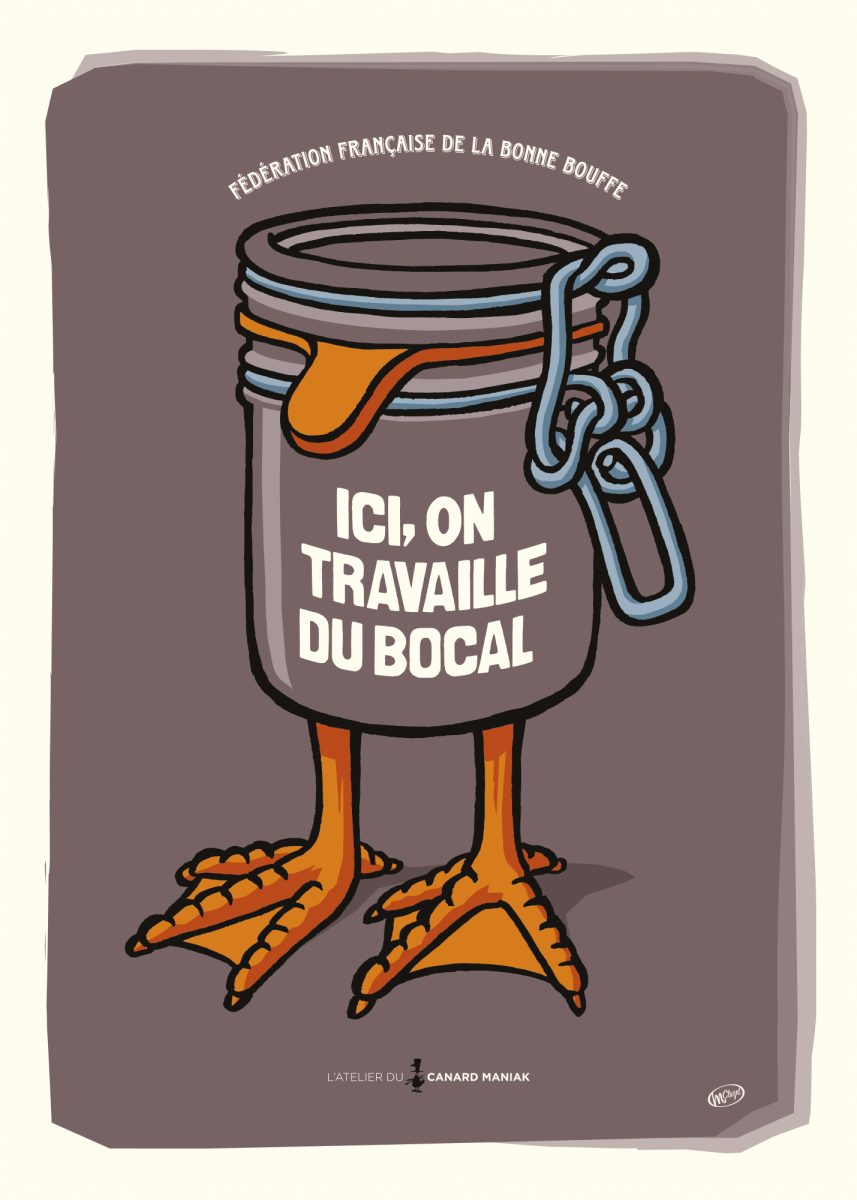 Affiche, Marc Cluzet, thème humoristique et régional terroir