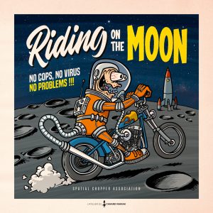 Affiche "Riding on the moon"